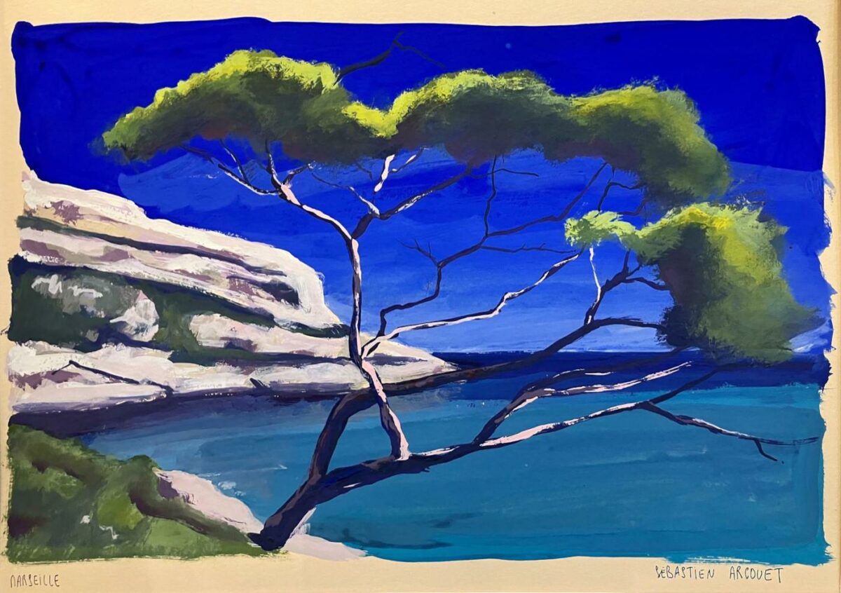 calanque sormiou art peinture